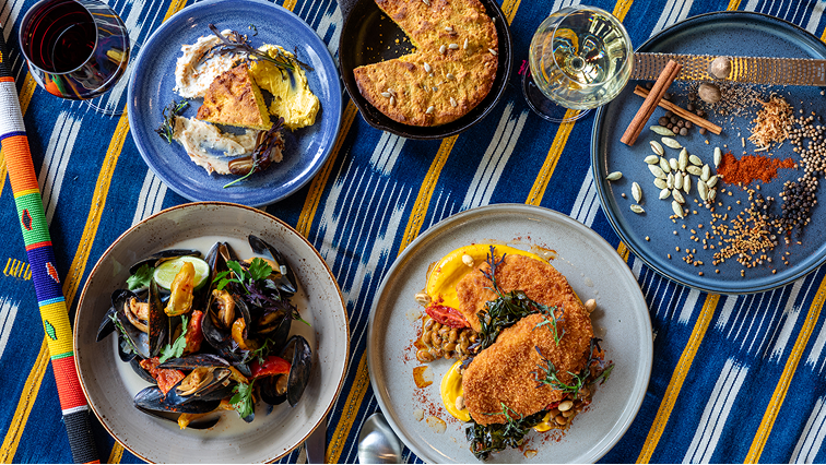 Plates of food